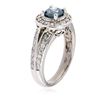Image 3 : 14KT White Gold 1.05 ctw Fancy Blue Diamond Ring