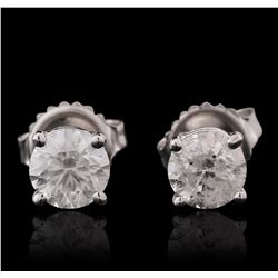 14KT White Gold 1.24 ctw Diamond Stud Earrings