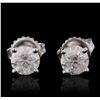 Image 1 : 14KT White Gold 1.24 ctw Diamond Stud Earrings