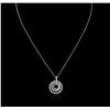 Image 2 : 14KT White Gold 1.35 ctw Diamond Pendant With Chain