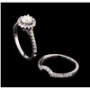 Image 3 : 1.10 ctw Diamond Wedding Ring Set - 14KT White Gold