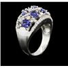 Image 3 : 14KT White Gold 2.34 ctw Sapphire and Diamond Ring