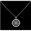 Image 1 : 14KT White Gold 0.54 ctw Diamond Pendant With Chain