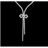 Image 2 : 2.85 ctw Diamond Necklace - 14KT White Gold