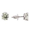 Image 2 : 1.42 ctw Diamond Stud Earrings - 14KT White Gold
