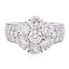 Image 1 : 14KT White Gold 2.42 ctw Diamond Ring