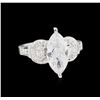Image 1 : EGL USA Cert 3.10 ctw Diamond Ring - 18KT White Gold