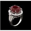 Image 3 : 14KT White Gold 14.49 ctw Ruby and Diamond Ring