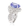 Image 3 : 14KT White Gold 3.10 ctw Tanzanite and Diamond Ring
