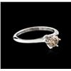Image 2 : 14KT White Gold 0.70 ctw Round Cut Fancy Brown Diamond Solitaire Ring