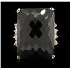 Image 2 : 14KT Yellow Gold 20.92 ctw Black Onyx and Diamond Ring