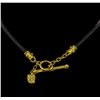 Image 2 : 1.45 ctw Diamond Necklace - 22KT Yellow Gold