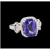 Image 1 : 14KT White Gold 3.40 ctw Tanzanite and Diamond Ring
