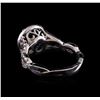 Image 3 : 2.66 ctw London Blue Topaz and Diamond Ring - 14KT White Gold