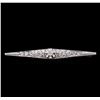 Image 1 : 1.36 ctw Diamond Pin - 18KT White Gold and Platinum