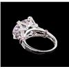 Image 3 : 11.71 ctw Kunzite, Sapphire, and Diamond Ring - 18KT White Gold