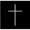 Image 1 : 0.56 ctw Diamond Cross Pendant - 14KT White Gold