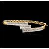 Image 1 : 14KT Yellow Gold 2.27 ctw Diamond Bangle Bracelet