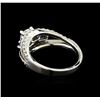 Image 3 : 0.95 ctw Diamond and Sapphire Ring - 14KT White Gold