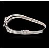 Image 2 : 14KT White Gold 0.52 ctw Diamond Bangle Bracelet