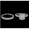 Image 2 : 2.32 ctw Diamond Wedding Ring Set - 14KT White Gold