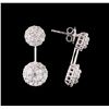 Image 2 : 1.98 ctw Diamond Earrings - 14KT White Gold