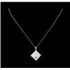 Image 2 : 1.33 ctw Diamond Pendant with Chain - 14KT White Gold