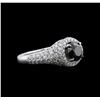 Image 1 : 2.45 ctw Black Diamond Ring - 18KT White Gold