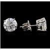 Image 2 : 14KT White Gold 3.20 ctw Diamond Stud Earrings