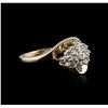 Image 1 : 14KT Yellow Gold 0.15 ctw Diamond Ring