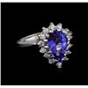 Image 2 : 2.88 ctw Tanzanite and Diamond Ring - 14KT White Gold