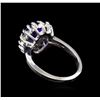 Image 3 : 2.88 ctw Tanzanite and Diamond Ring - 14KT White Gold