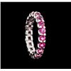 Image 2 : 2.75 ctw Pink Sapphire and Diamond Ring - 14KT White Gold