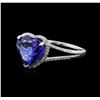 Image 2 : 14KT White Gold 3.07 ctw Tanzanite and Diamond Ring