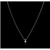 Image 2 : 14KT Yellow Gold 0.40 ctw Diamond Pendant With Chain