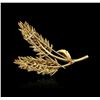 Image 2 : 18KT Yellow Gold 1.38 ctw Diamond Brooch