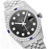 Image 1 : Rolex Stainless Steel 1.00 ctw Diamond and Sapphire DateJust Men's Watch