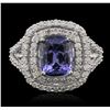 Image 2 : 14KT White Gold 2.30 ctw Tanzanite and Diamond Ring