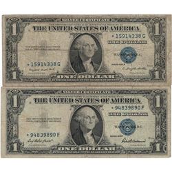 1935 $1 Star Note Silver Certificate Currency Lot of 2