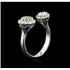 Image 3 : 14KT White Gold 1.10 ctw Diamond Ring