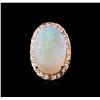 Image 2 : 14KT Rose Gold 10.84 ctw Opal and Diamond Ring