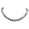 Image 1 : 0.20 ctw Tahitian Cultured Pearl and Diamond Necklace