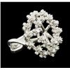 Image 2 : 14KT White Gold 1.32 ctw Diamond Ring