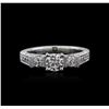 Image 2 : 18KT White Gold 1.04 ctw Diamond Ring