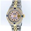 Image 1 : Rolex Two-Tone Pink MOP Ruby and Sapphire Diamond DateJust Ladies Watch