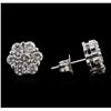 Image 2 : 14KT White Gold 1.57 ctw Diamond Earrings