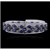 Image 2 : 14KT White Gold 32.00 ctw Sapphire and Diamond Bracelet