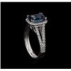 Image 4 : 2.07 ctw Tanzanite and Diamond Ring - 14KT White Gold