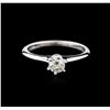 Image 1 : 14KT White Gold 0.37 ctw Round Cut Diamond Solitaire Ring