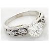 Image 7 : 1.07 ctw Designer Certified Simon G Diamond Ring - 14KT White and Yellow Gold